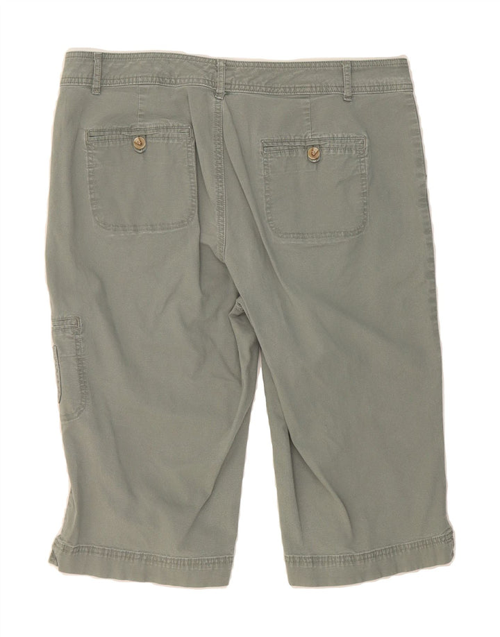 DOCKERS Womens Curvy Mid Rise Cargo Bermuda Shorts US 14 XL W34  Grey Vintage Dockers and Second-Hand Dockers from Messina Hembry 