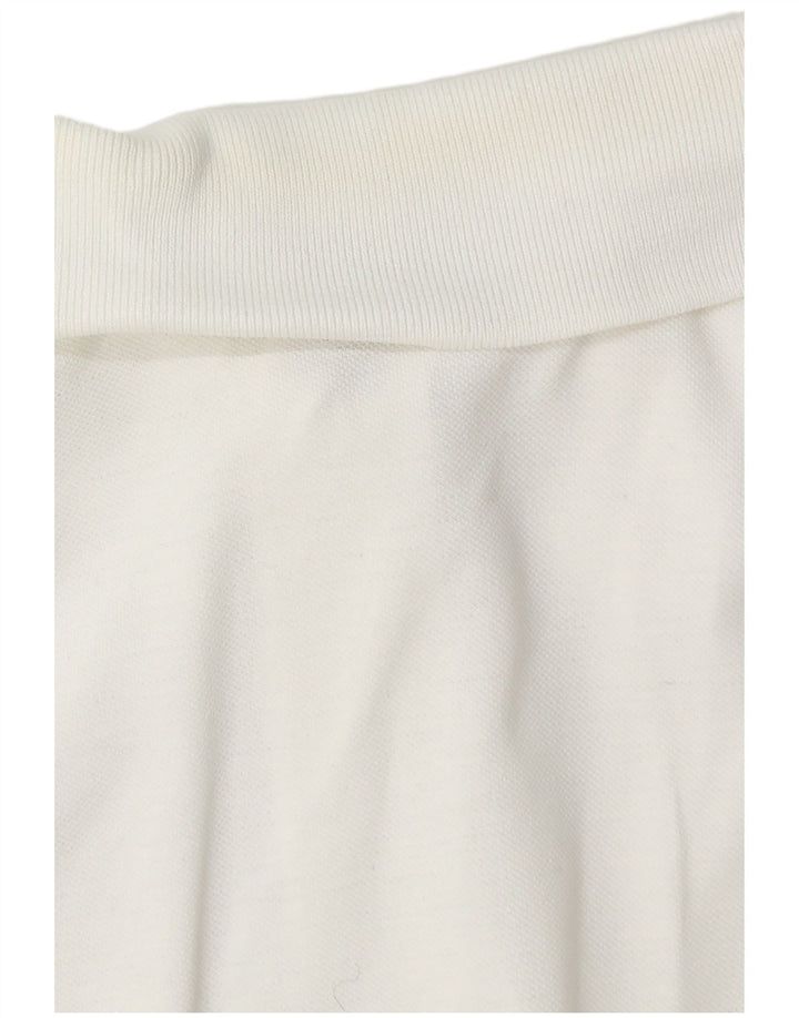 Sergio Tacchini Mens Polo Shirt IT 50 Medium White Cotton