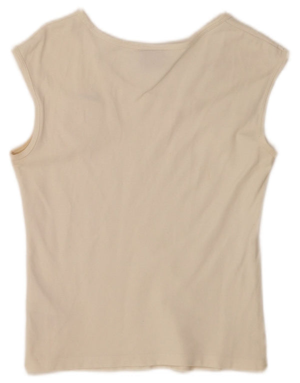 Nike Womens Italia Crop Vest Top UK 8 Small White Cotton