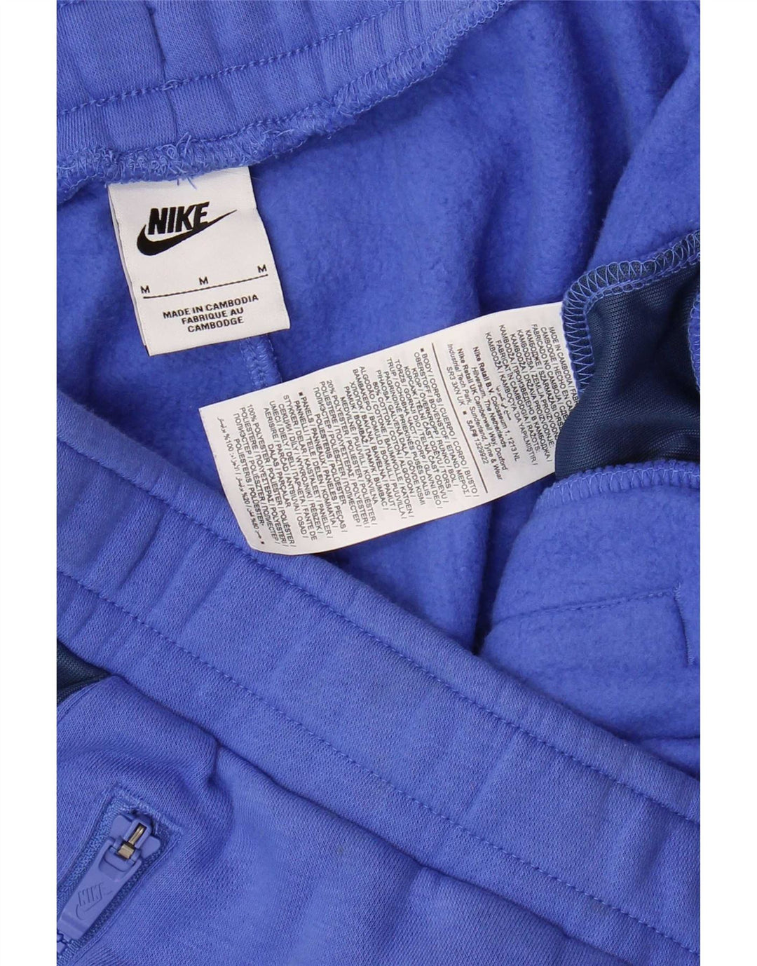 Nike Mens Tracksuit Trousers Joggers Medium  Blue Colourblock Cotton