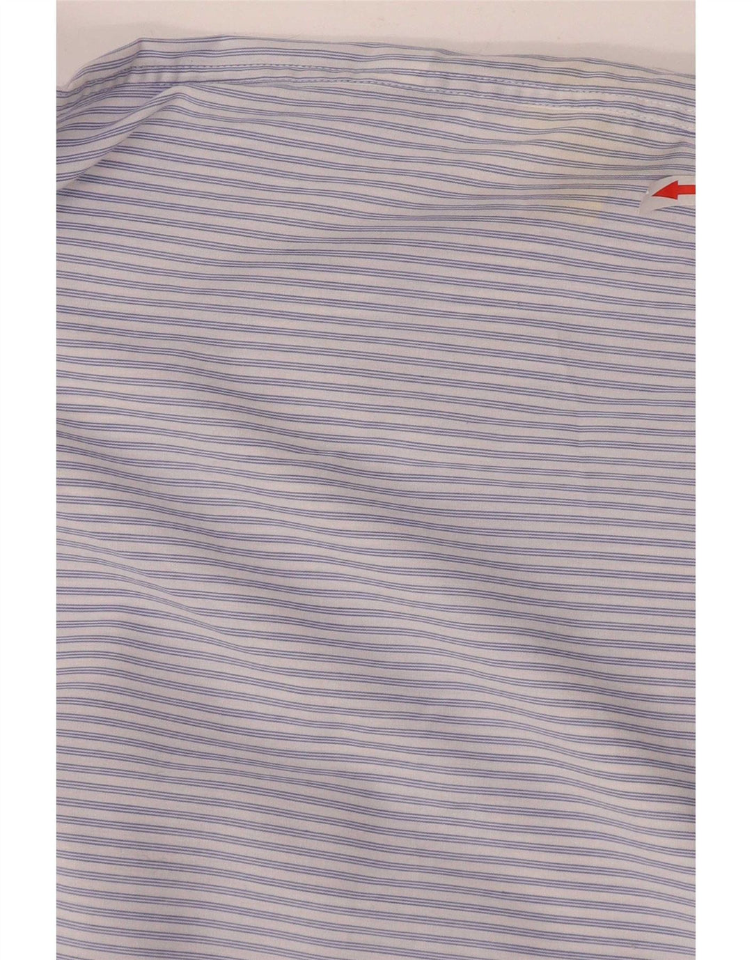 M&Co Mens Regular Fit Shirt Large Blue Striped Cotton Classic