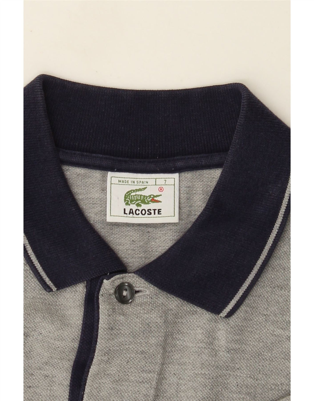 Lacoste Mens Polo Shirt Size 7 2XL Navy Blue Colourblock