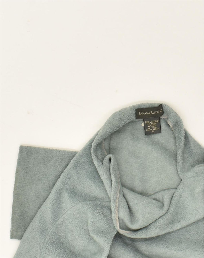 BANANA REPUBLIC Womens Fleece Boat Neck Jumper Sweater UK 10 Small Grey | Vintage Banana Republic | Thrift | Second-Hand Banana Republic | Used Clothing | Messina Hembry 