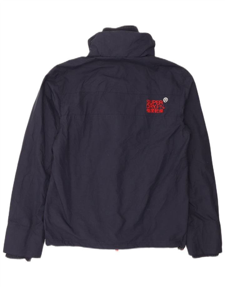 Superdry Mens Windcheater Rain Jacket UK 36 Small Navy Blue Nylon