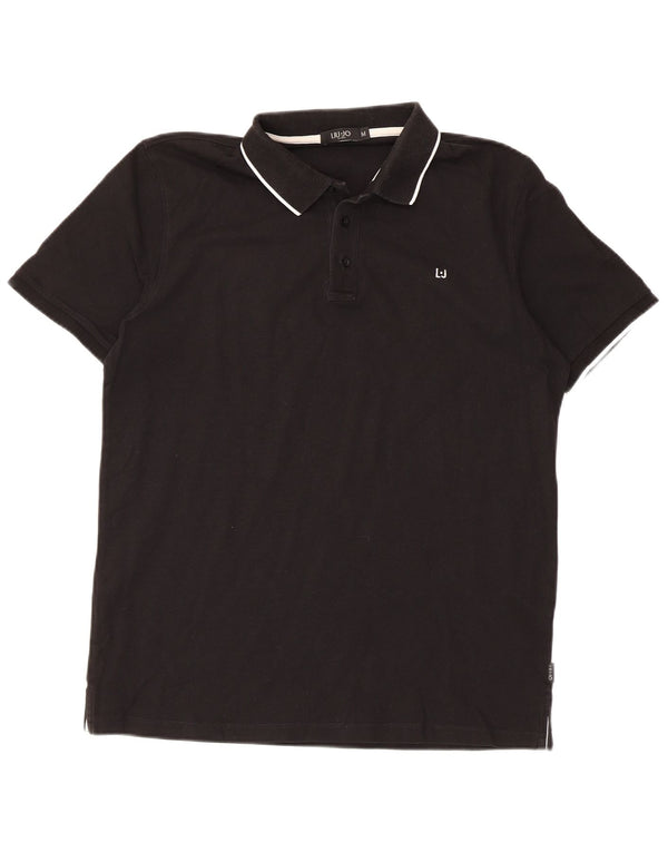 Liu Jo Mens Polo Shirt Medium Black Cotton
