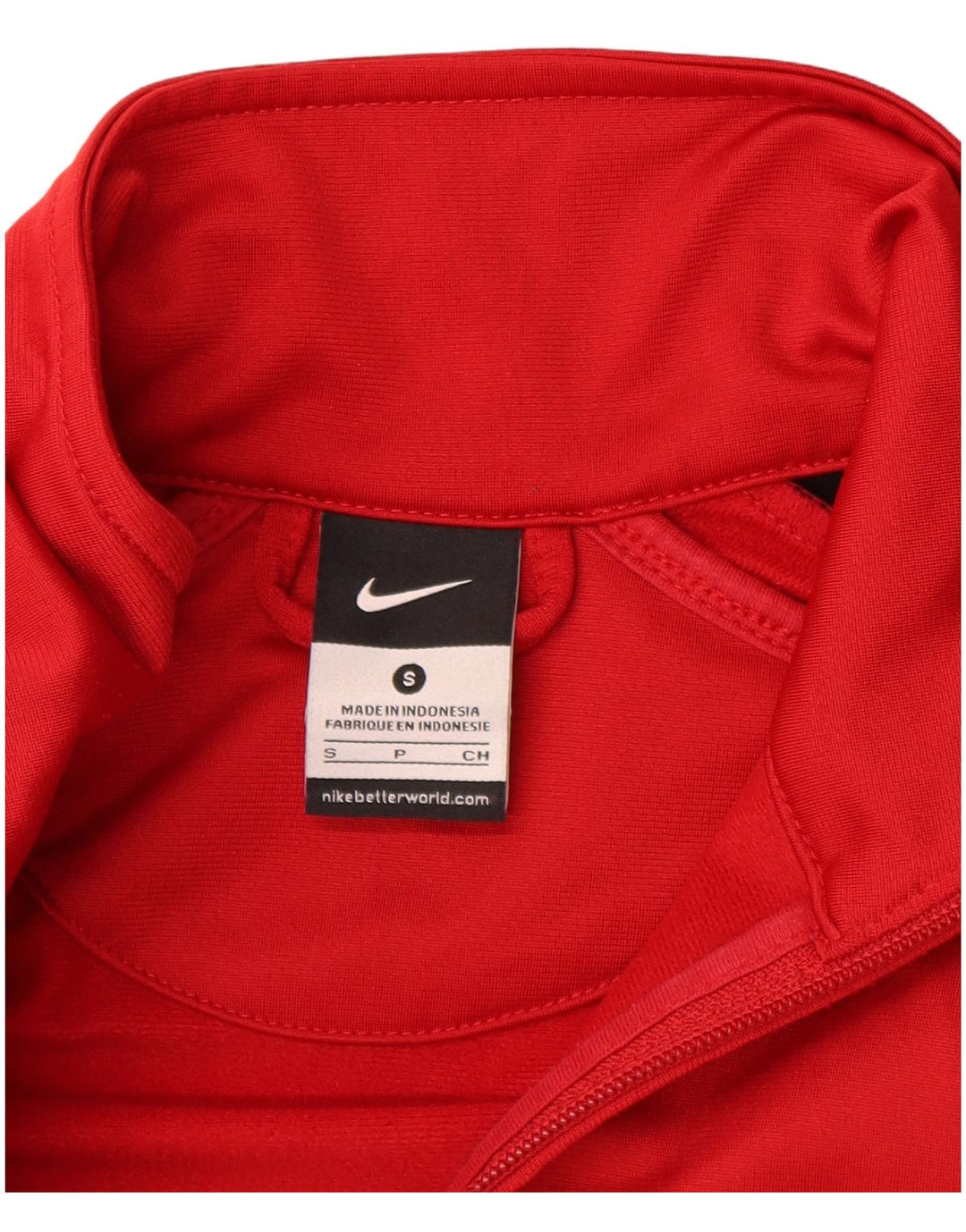 NIKE Mens Tracksuit Top Jacket Small Red Colourblock Polyester
