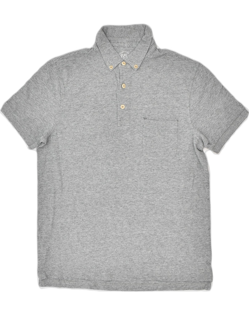 J. CREW Mens Polo Shirt Medium Grey Cotton | Vintage | Thrift | Second-Hand | Used Clothing | Messina Hembry 