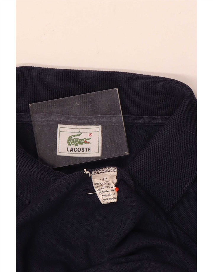 Lacoste Mens Polo Shirt Size 7 2XL Navy Blue Cotton