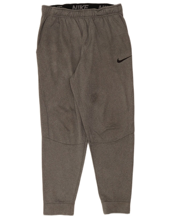 Nike Mens Dri Fit Tracksuit Trousers Joggers Medium Grey Flecked Polyester