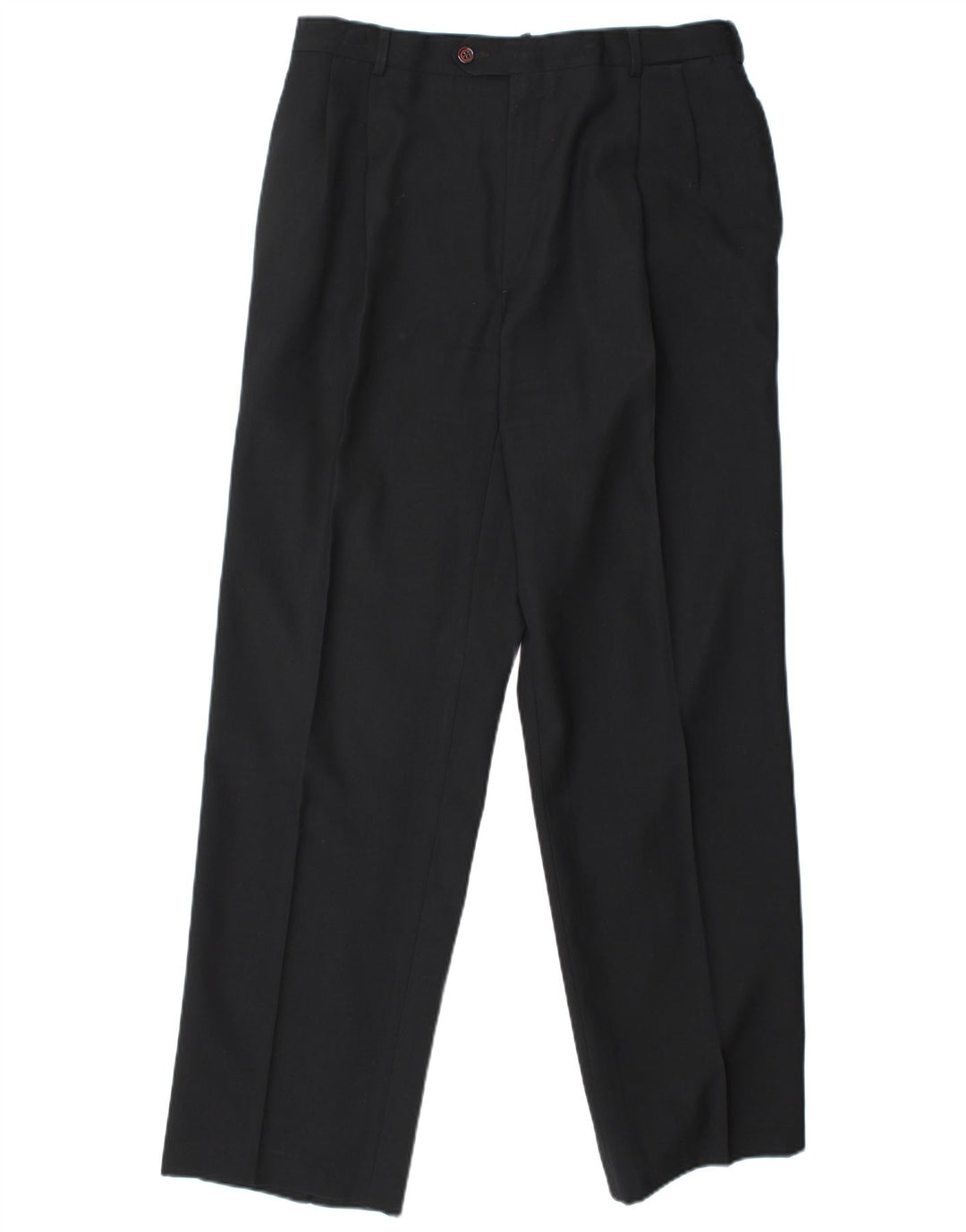 Egon Von Furstenberg Mens UK 40 Large W32 L32 Black Virgin Wool