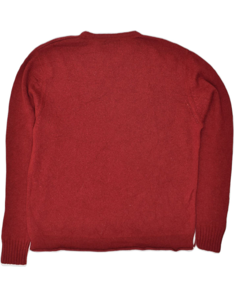 POLO RALPH LAUREN Mens V-Neck Jumper Sweater XL Red Wool | Vintage Polo Ralph Lauren | Thrift | Second-Hand Polo Ralph Lauren | Used Clothing | Messina Hembry 