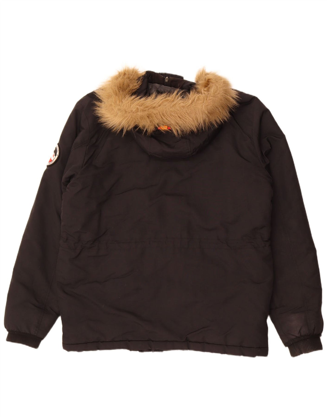 Ellesse Mens Hooded Padded Jacket UK 42 XL Black Nylon