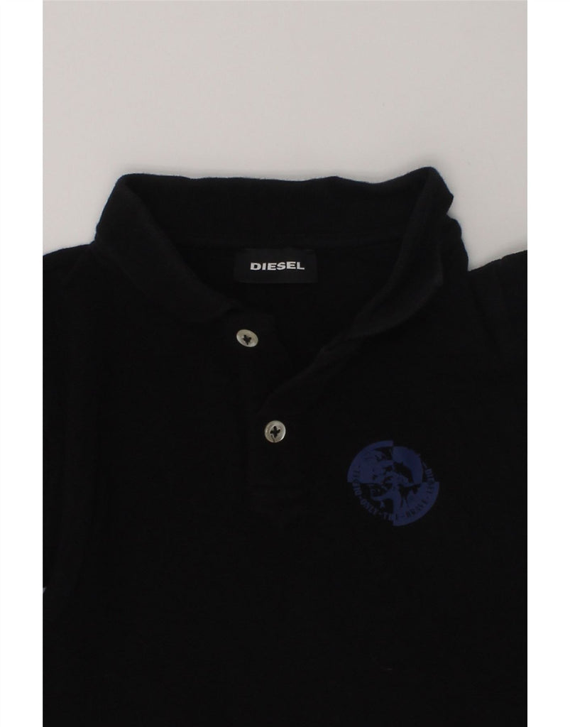 DIESEL Boys Long Sleeve Polo Shirt 2-3 Years Black | Vintage Diesel | Thrift | Second-Hand Diesel | Used Clothing | Messina Hembry 