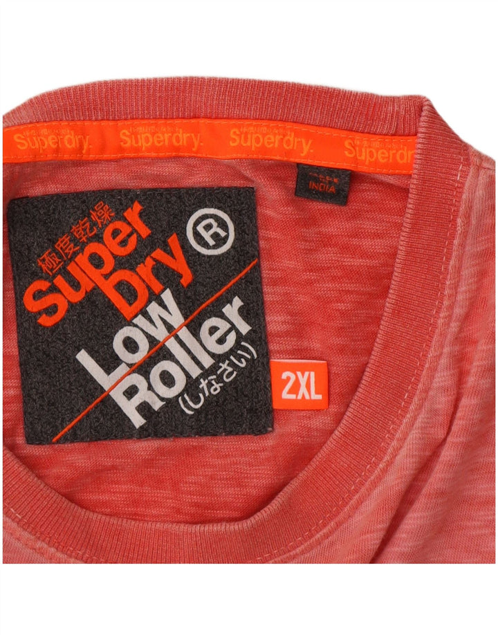 Superdry Mens Low Roller T-Shirt Top 2XL Pink