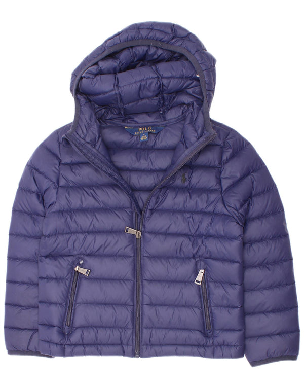 Polo Ralph Lauren Boys Hooded Padded Jacket 5-6 Years Navy Blue Polyester