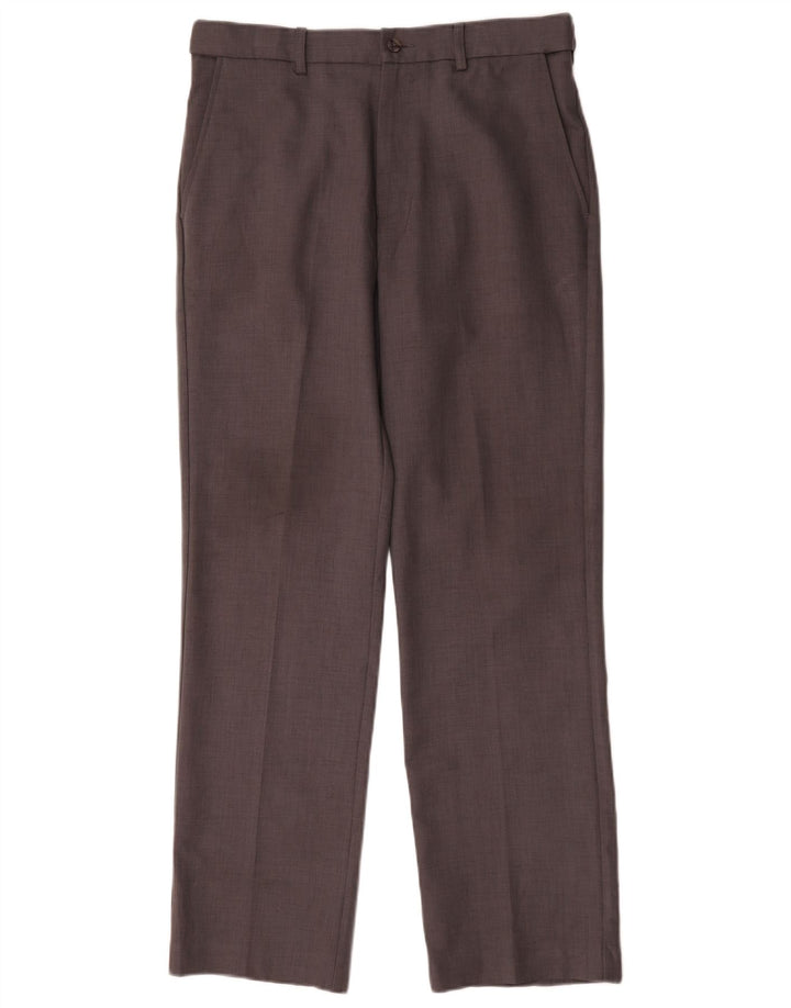 Farah Mens Straight Chino Trousers W32 L31 Grey Polyester