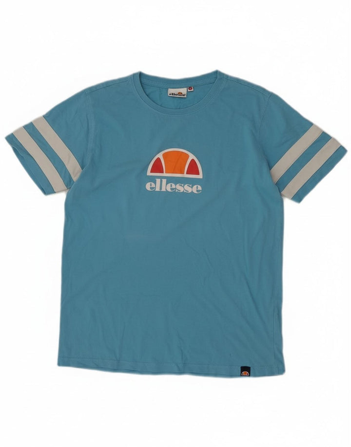 Ellesse Boys Graphic T-Shirt Top 13-14 Years Blue Cotton