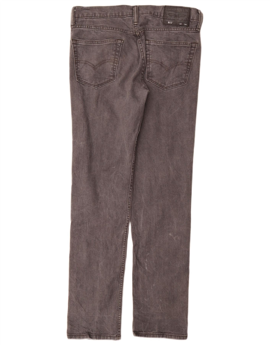 Levi's Mens 511 Slim Jeans W32 L32 Grey Cotton