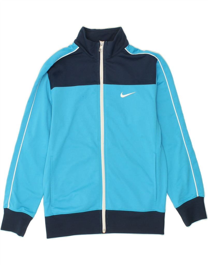 NIKE Boys Tracksuit Top Jacket 12-13 Years Large Blue Colourblock | Vintage Nike | Thrift | Second-Hand Nike | Used Clothing | Messina Hembry 