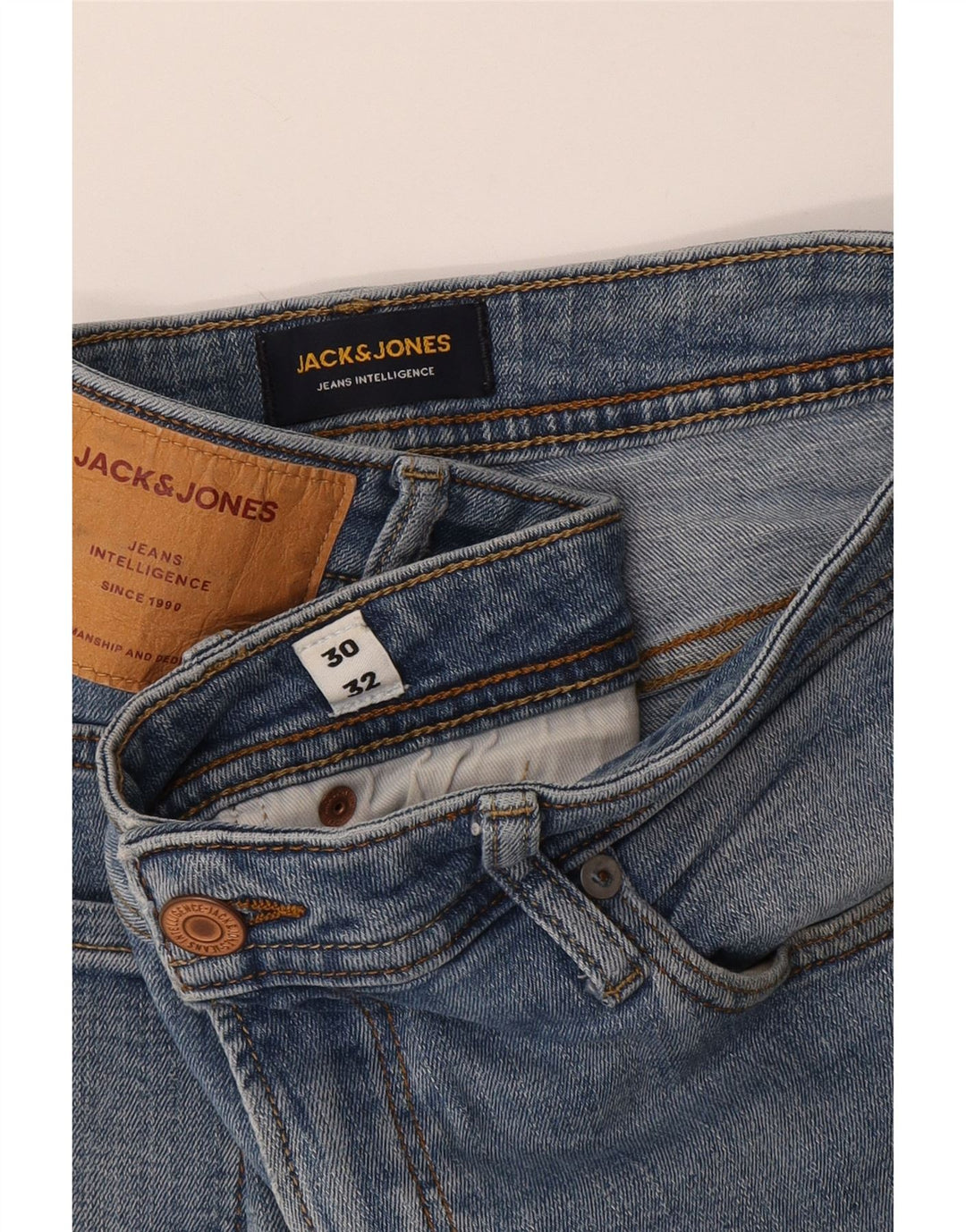 Jack & Jones Mens Liam Distressed Skinny Jeans W30 L32 Blue