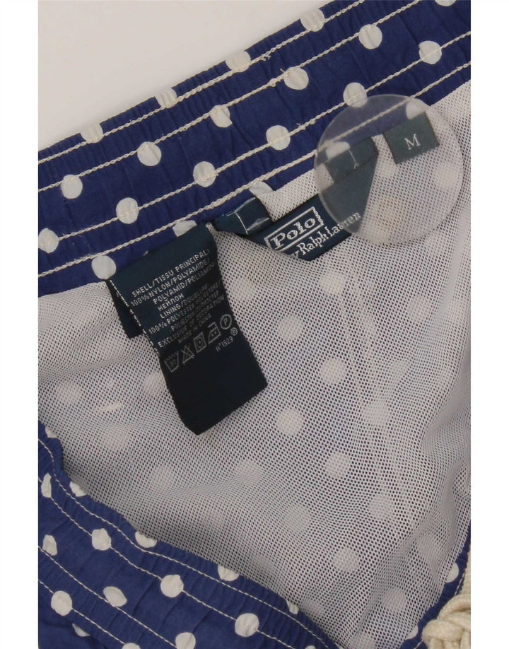 Polo Ralph Lauren Mens Swimming Shorts Medium Blue Polka Dot Nylon
