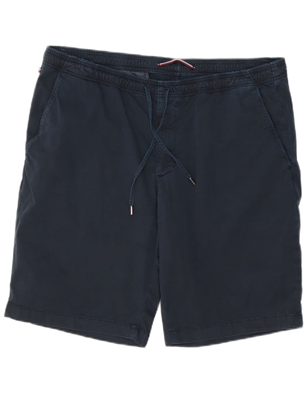 TOMMY HILFIGER Mens Chino Shorts W36 Large  Navy Blue Cotton