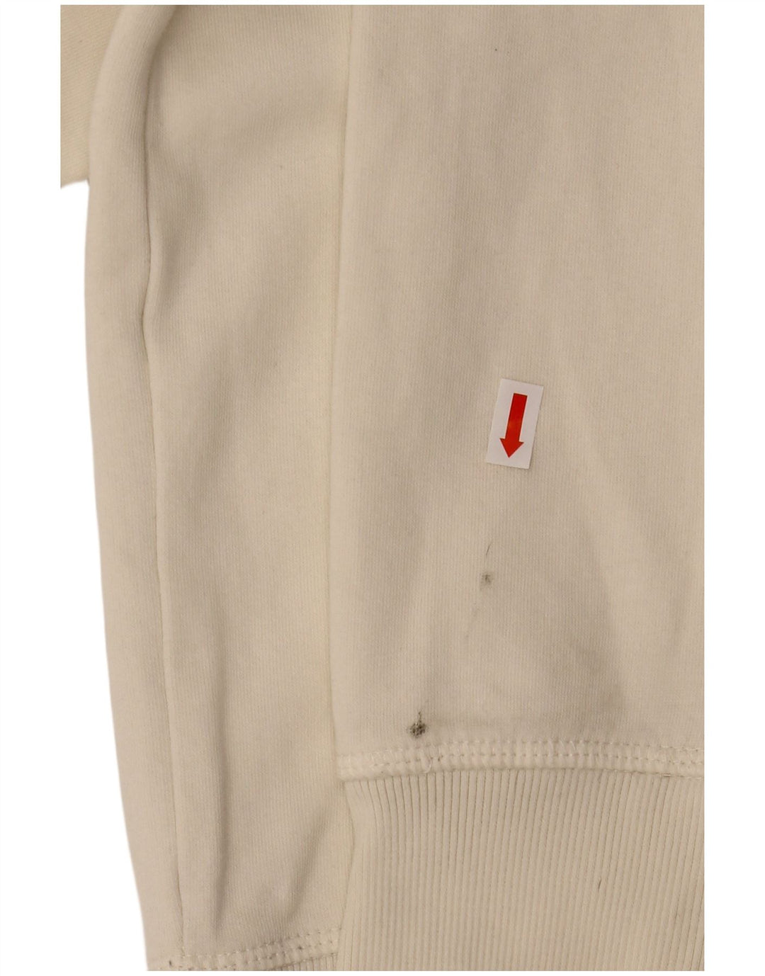 CHAMPION Womens Graphic Hoodie Jumper UK 14 Medium White Cotton