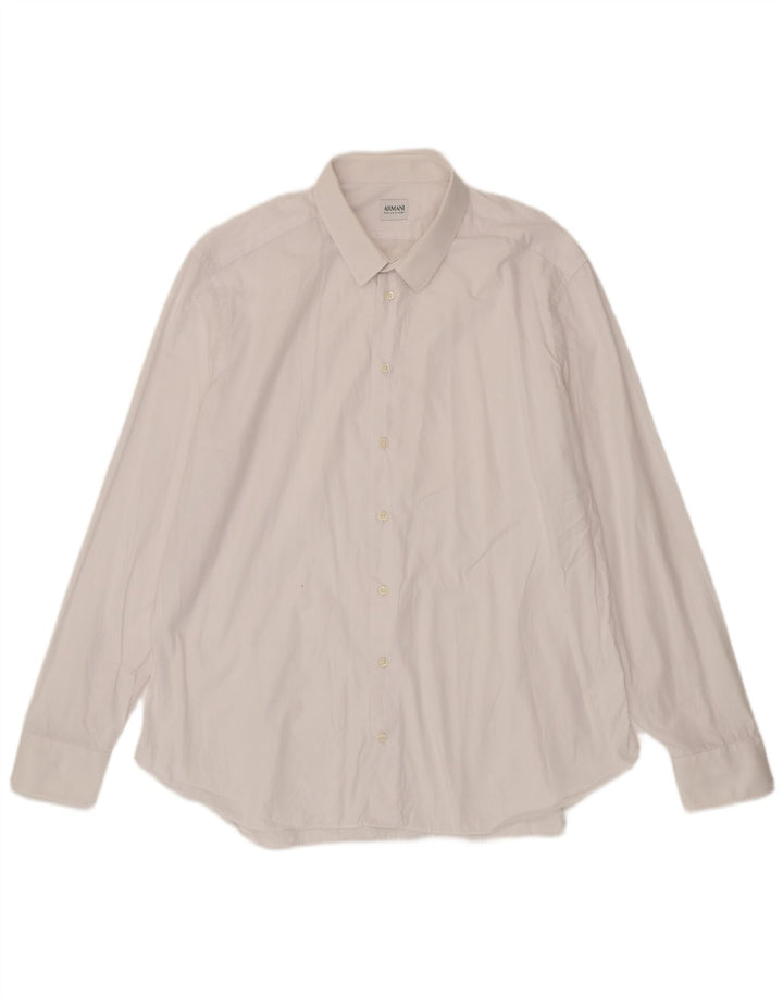 Armani Collezioni Mens Shirt Size 45 18 2XL White
