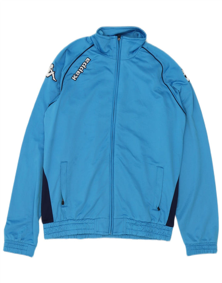 Kappa Boys Graphic Tracksuit Top Jacket 13-14 Years Blue Colourblock