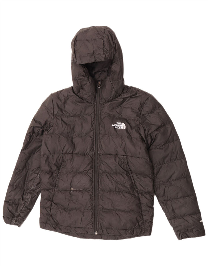 The North Face Boys Hooded Padded Jacket 13-14 Years XL Black Polyester
