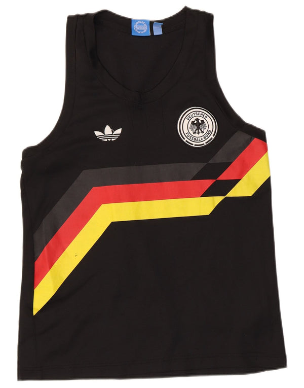 Adidas Mens Deutscher Fussball Bund Graphic Vest Top XS Black Striped