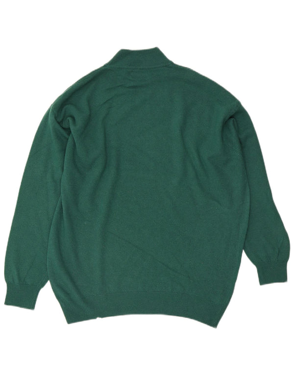 Sisley Mens Turtle Neck Jumper Sweater Large Green