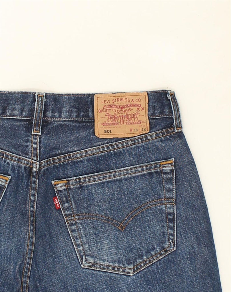 LEVI'S Mens 501 Straight Jeans W33 L27  Blue Cotton | Vintage Levi's | Thrift | Second-Hand Levi's | Used Clothing | Messina Hembry 