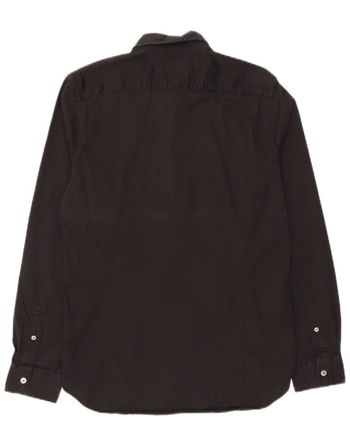Ted Baker Mens Shirt Size 3 Medium Black Cotton