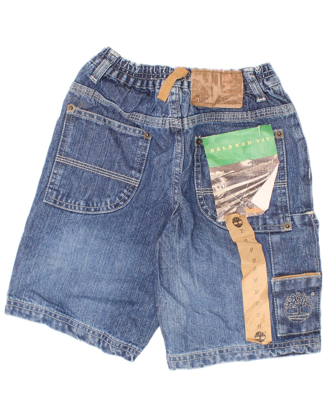 Timberland Boys Cargo Denim Shorts 2-3 Years W22 Blue Cotton
