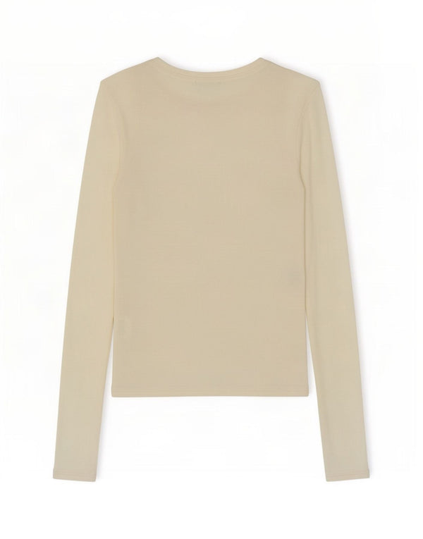 Zara Womens Top Long Sleeve UK 8 Small White Modal