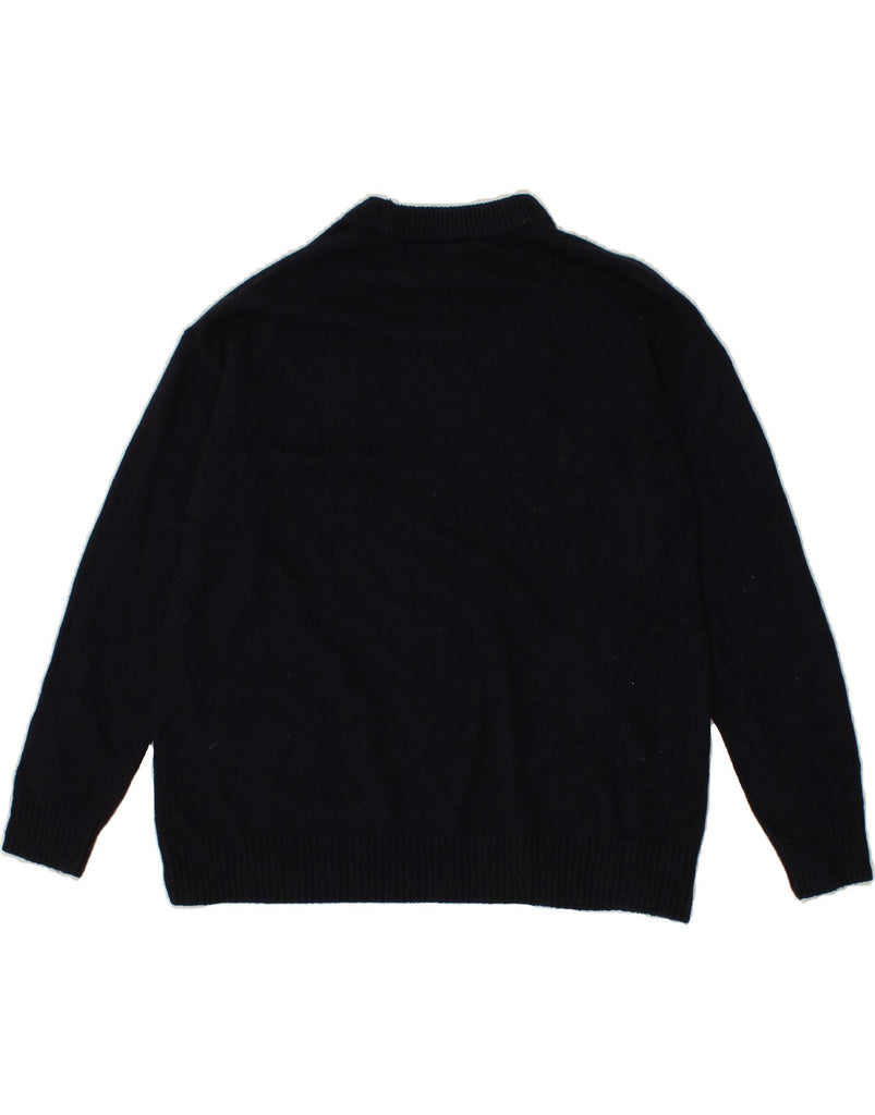 J. CREW Womens Crew Neck Jumper Sweater UK 18 XL Navy Blue Viscose Vintage J. Crew and Second-Hand J. Crew from Messina Hembry 