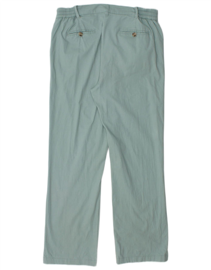 Traders Womens Straight Casual Trousers UK 12 Medium W30 L27 Turquoise