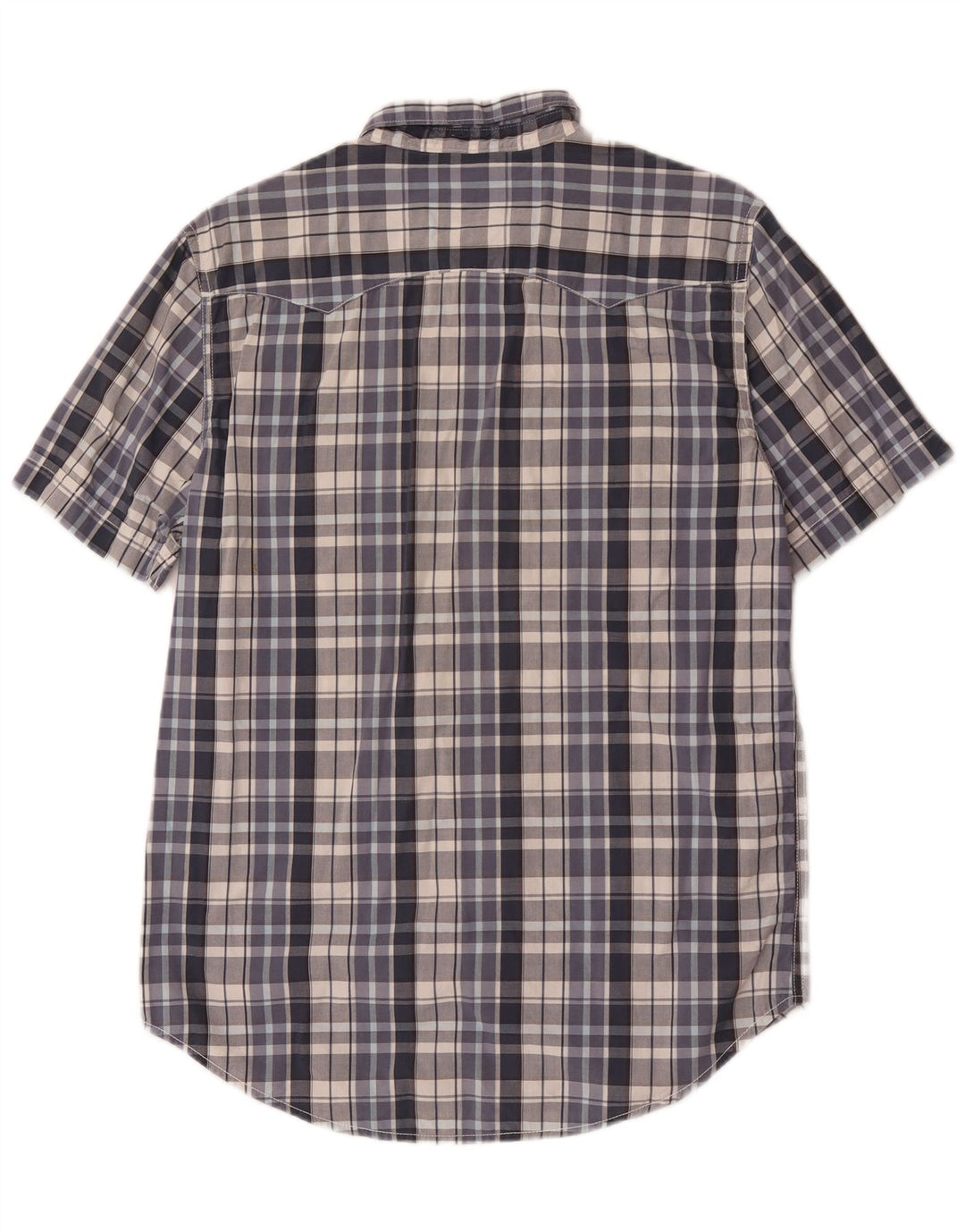 Levi's Mens Short Sleeve Slim Fit Shirt Medium Blue Check Cotton