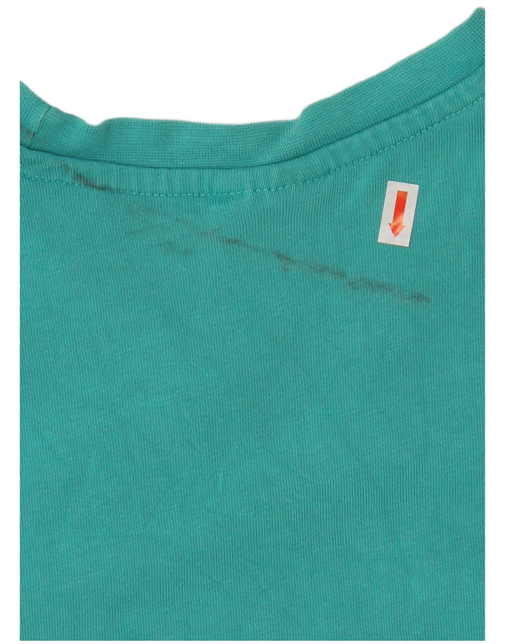 REEBOK Mens Classic Graphic T-Shirt Top Medium Turquoise Cotton