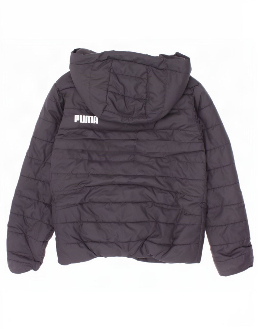 Puma Boys Hooded Padded Jacket 5-6 Years Black Polyester