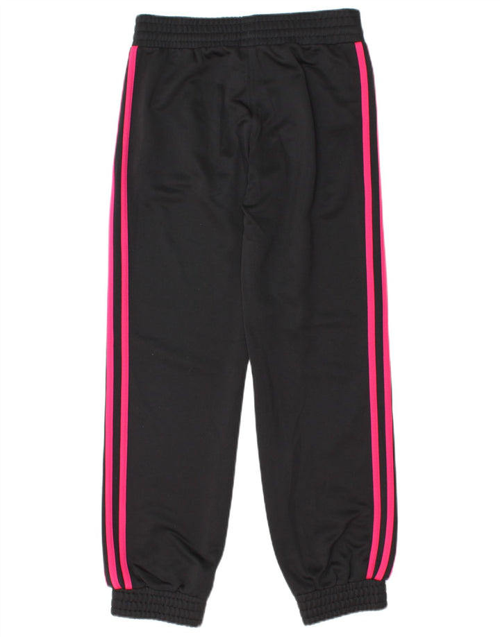 ADIDAS Girls Tracksuit Trousers Joggers 11-12 Years  Black Polyester