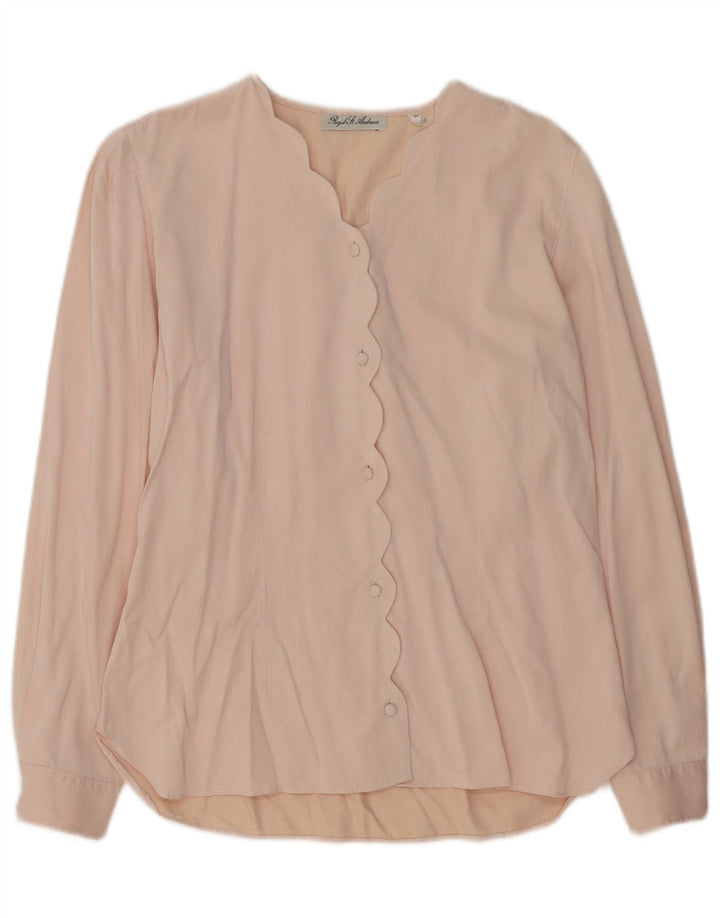 Vintage Womens Shirt Blouse IT 44 Medium Pink Cotton