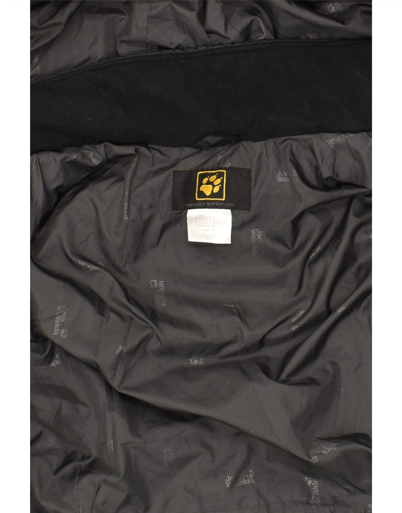 JACK WOLFSKIN Womens Hooded Padded Coat UK 12/14 Medium Black Polyester | Vintage Jack Wolfskin | Thrift | Second-Hand Jack Wolfskin | Used Clothing | Messina Hembry 