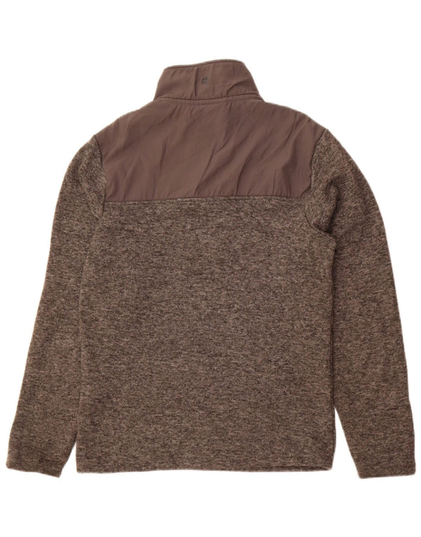 Mountain Warehouse Mens Zip Neck Sweatshirt Jumper Small Grey Flecked