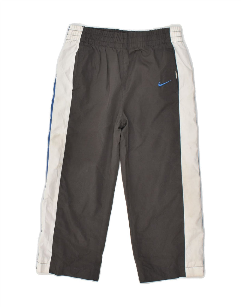 NIKE Boys Tracksuit Trousers 3-4 Years Grey Colourblock Polyester | Vintage Nike | Thrift | Second-Hand Nike | Used Clothing | Messina Hembry 