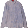 TOMMY HILFIGER Mens Regular Fit Shirt XL Blue Tie Dye Cotton