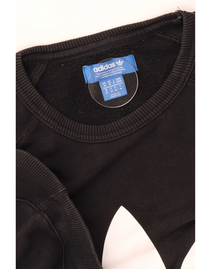 Adidas Mens Graphic Sweatshirt Jumper Medium Black