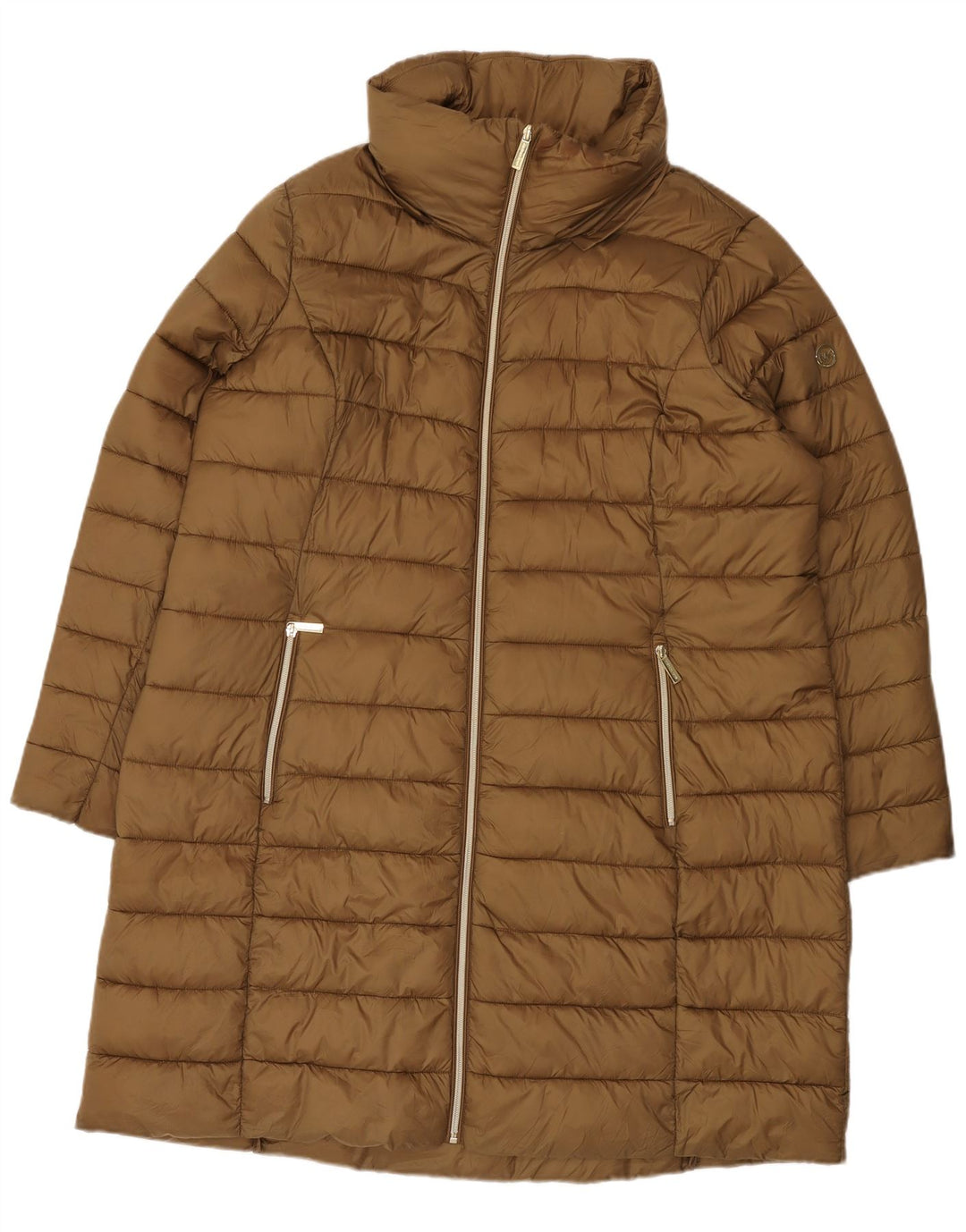Michael Kors Womens Padded Coat UK 20 2XL Brown Nylon