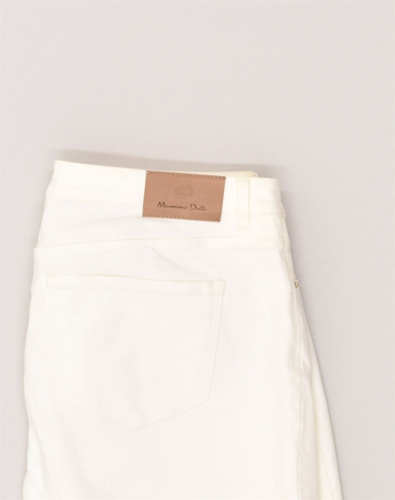 MASSIMO DUTTI Womens Slim Jeans EU 40 Medium W32 L27 White Cotton | Vintage Massimo Dutti | Thrift | Second-Hand Massimo Dutti | Used Clothing | Messina Hembry 